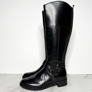 Bandolino Jiman Tall Black Leather Riding Boot 7M